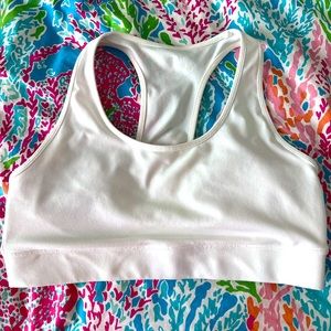 2/$15! Gap Fit white sports bra size medium